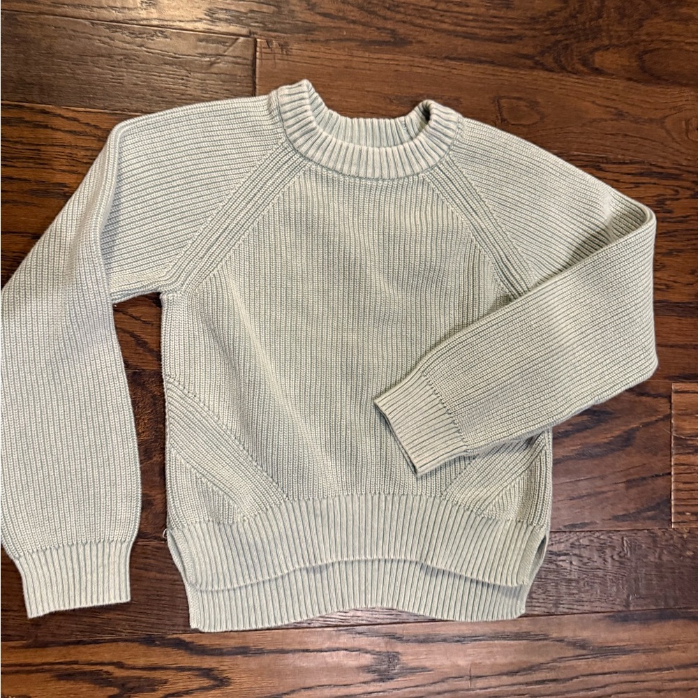 Cozy Flag & Anthem Sage green Knit Sweater women’s small great details